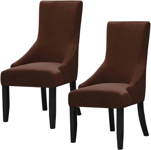 Miniatura 29 de Juego de 1 fundas elásticas para silla con respaldo de ala, protector reutilizable para silla de brazo, protector lavable para silla de comedor