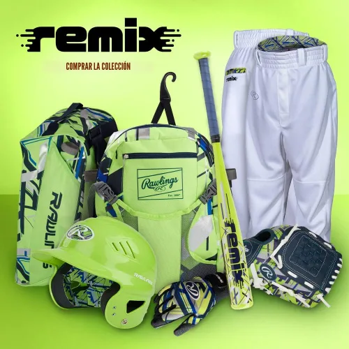 Miniatura 7 de Rawlings Remix Backpack Equipment Bag T-Ball & Youth Softball Multiple Colors Verde neón