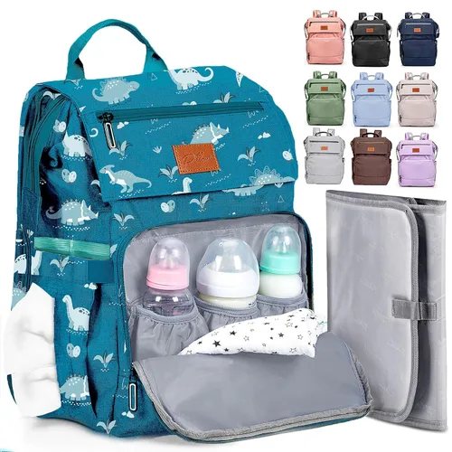 Miniatura 9 de PILLANI Mochila para Pañales de Bebé - Bolsa Grande para Niños y Niñas, Mochila Impermeable para Pañales - Bolsas de Pañales de Viaje con R. Beige