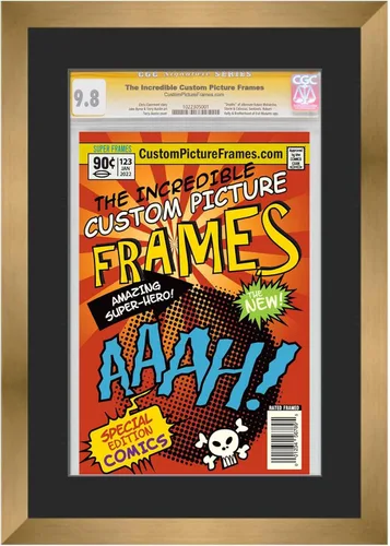 Miniatura 83 de Marco negro para cómics graduados Marco completo de cómics con paspartú de conservación negro y acrílico de grado UV Hecho para exhibir (6)
