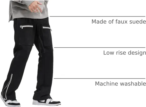 Miniatura 41 de Pantalones deportivos de gamuza sintética para mujer, pantalones de baile acampanados para hombre