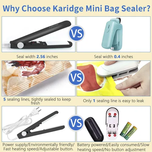 Miniatura 3 de Sellador de Bolsas de Papas Fritas con Sellado Térmico, Gadgets de Cocina, Mini Resellador de Bolsas para Almacenamiento de Alimentos, Sellador