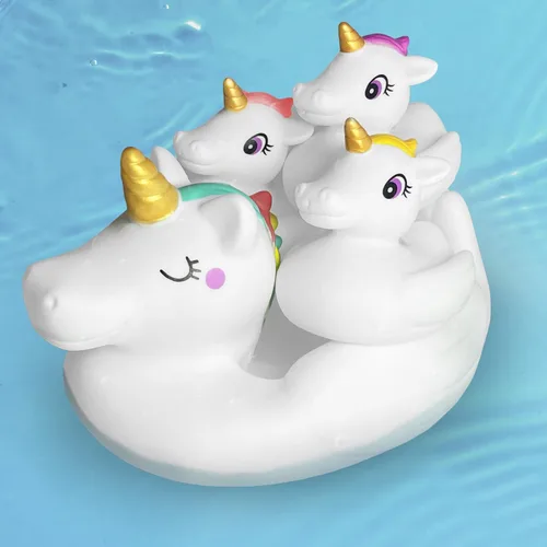 Miniatura 7 de Juguetes de baño para bebés, bonitos juguetes de baño de unicornio para niños pequeños, juguetes de bañera para niños y niñas, juguetes de ducha