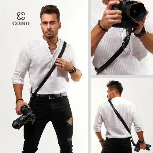 Miniatura 7 de C Coiro Leather Camera Strap Crossbody for DSLR, Mirrorless – Secure Dual Mount, Quick Release for Professional Photography