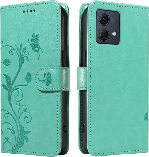 Miniatura 107 de Funda para Motorola Moto E22/E22i, piel sintética, con tarjetero y correa para la muñeca, a prueba de golpes, funda magnética para Motorola Moto Rojo