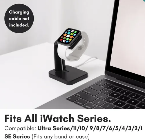Miniatura 2 de Macally Soporte de cargador para Apple Watch Series Ultra, 9, 8, 7, 6, 5, 4, 3, 2, 1, SE