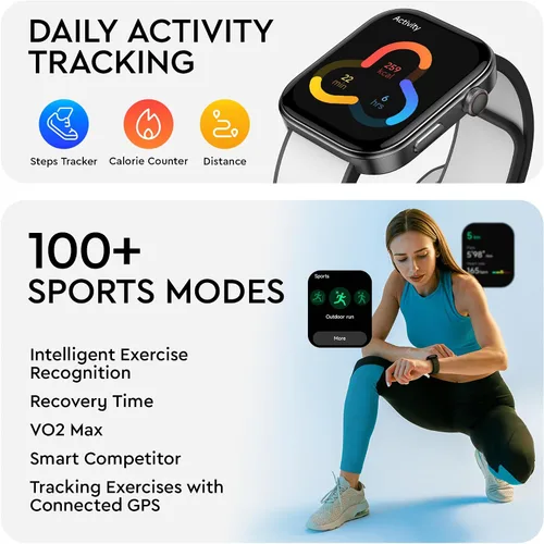 Miniatura 5 de OCTANDRA Beyond VeryFit - Reloj inteligente para hombres y mujeres, pantalla AMOLED de 1.99 pulgadas, voz AI, 3ATM, reloj de seguimiento