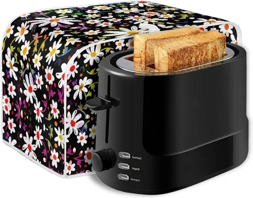 Miniatura 6 de Dreaweet Cubierta abstracta para tostadora de margaritas, protección contra el polvo, cubierta para hacer pan, resistente a las manchas, lavable a