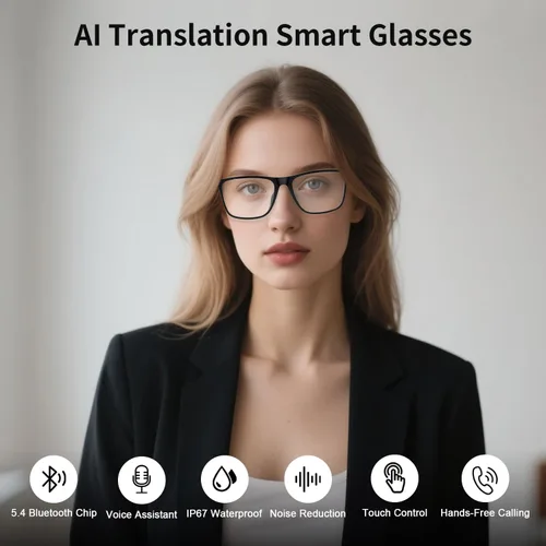 Miniatura 2 de AI Smart Glasses with ChatGPT, Bluetooth Glasses for Women & Men, Free App, AI Translation Glasses with 164 Languages, Photochromic Lenses