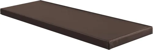 Miniatura 14 de Tapete largo para banco de 2 y 3 plazas para interiores y exteriores, con lazos de fijación, almohadilla de asiento de banco de piel sintética, Beige
