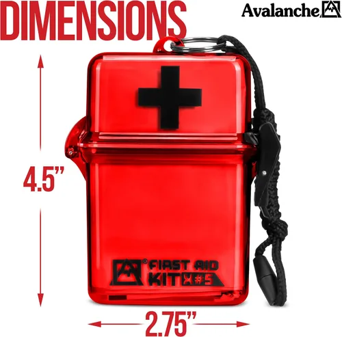 Miniatura 6 de Avalanche Mini botiquín de primeros auxilios, 30 piezas de suministros de emergencia en estuche impermeable para el hogar, coche, viajes, deportes