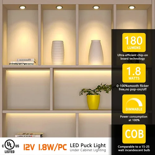 Miniatura 4 de VST Iluminación inteligente debajo del gabinete con control de onda de mano y aplicación de Alexa y Google Assistant, empotrada o de montaje en Negro