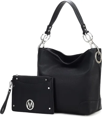 Miniatura 52 de MKF Collection Mia K - Bolso Hobo para mujer, de piel vegana, bolso de hombro holgado, bolso con asa superior