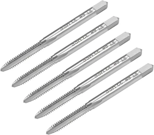 Miniatura 9 de uxcell Macho de la máquina #2-56 UNC Rosca 2B Clase 3 Flautas Tornillo de acero de alta velocidad roscado herramienta de roscar 5pcs