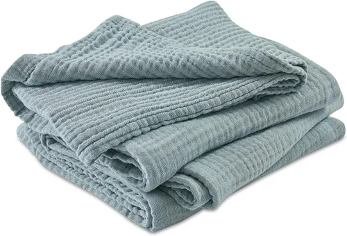 Miniatura 7 de EMME Manta Decorativa Grande de Muselina de Algodón para Sofá, Gasa Transpirable Suave y Ligera, Mantas de Cama para Adultos