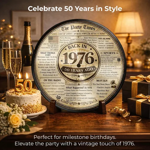 Miniatura 3 de Decoraciones de cumpleaños número 50 para mujeres y hombres, vinilo de 11.6 pulgadas, centros de mesa de 50 años para decoración de mesas, regalos