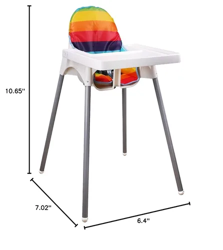 Miniatura 7 de twoworld Cojín para silla alta Antilop, funda de asiento para silla alta de bebé, cojín para silla alta antilop, resistente al agua (rayas arcoíris)