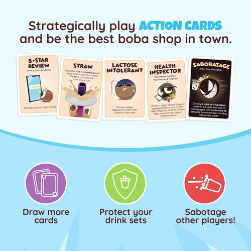Miniatura 4 de Sabobatage: El juego de cartas Boba Juego de fiesta fácil y familiar Juegos de cartas para adultos, adolescentes y niños 2-5 jugadores