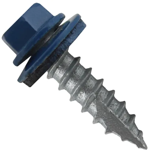 Miniatura 20 de HERR #14 CHARCOAL Tornillo de techo de chapa metálica de cabeza hexagonal: 250 tornillos x 1
