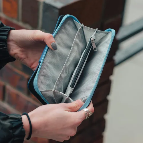Miniatura 31 de Sherpani Tulum, cartera grande de nailon con cremallera alrededor, cartera con tarjetero organizador para mujer