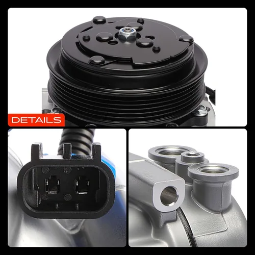 Miniatura 10 de A-Premium Compresor de aire acondicionado con embrague compatible con Kenworth C500 K100E T2000 T600A T800 y Peterbilt