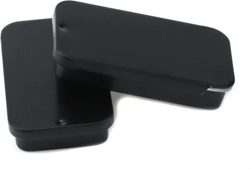 Miniatura 4 de Caja de metal con tapa para guardar llaves del automóvil, galletas, lápiz, organizador de soporte (2.2 x 1.1 x 0.4 pulgadas, negro)