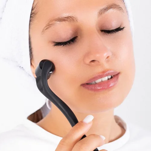 Miniatura 7 de Derma Roller para cuerpo, cabello y esculpdo, 540 microagujas de titanio para microagujas dérmicas, rodillo de microagujas para hombres y mujeres
