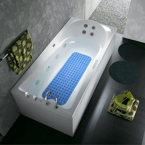 Miniatura 6 de Tapete antideslizante extra largo para bañera y ducha de 39 x 16 pulgadas, antideslizante para suelos húmedos para baños de ancianos y niños, 30%