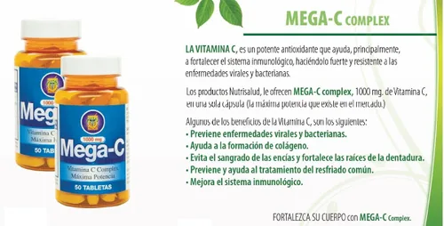 Miniatura 4 de Nutrisalud Products Vitamina C de alta potencia (1000mg) Set de 2 frascos con Rosa Mosqueta y Bioflavonoides para evitar resfríos y fortalecer