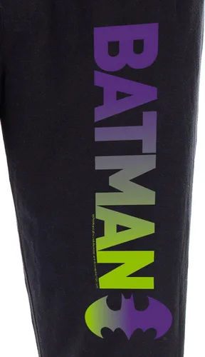 Miniatura 3 de DC Comics Men's Batman Pajama Pants Ombre Script Logo Loungewear Sleep Pants
