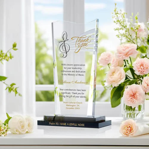 Miniatura 2 de Placa de regalo personalizada de agradecimiento a músicos de iglesia y jubilación personalizada con nombre de la iglesia y el músico, regalo único