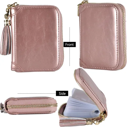 Miniatura 5 de Yuhan Pretty - Tarjetero de piel para tarjetas de crédito y carnet de identidad, con tecnología RFID, para mujer