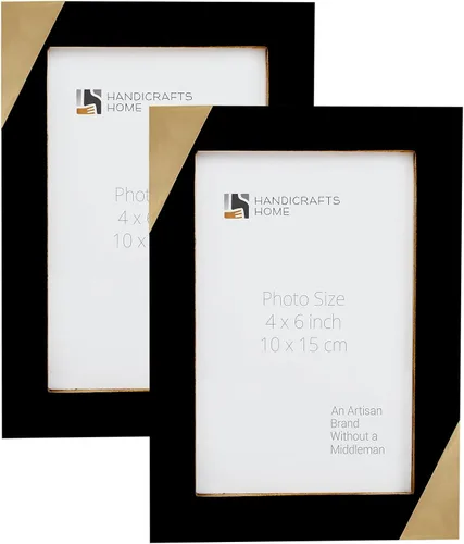 Miniatura 21 de Handicrafts Home Marcos de fotos de 5 x 7 pulgadas, paquete de 2 marcos de fotos hechos a mano, perfectos para pared y mesa, regalo ideal