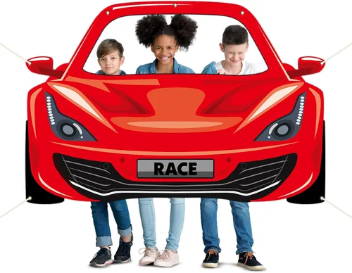Decoración de fiesta de cumpleaños de coche de carreras, accesorios para cabina de fotos con temática de automóvil, pancarta de fotografía con fondo