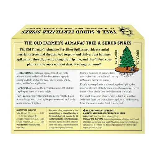 Miniatura 4 de The Old Farmer's Almanac Estacas de fertilizante para árboles y arbustos (Caja de 24 estacas - 6 libras) (OFA-FS1333-24)