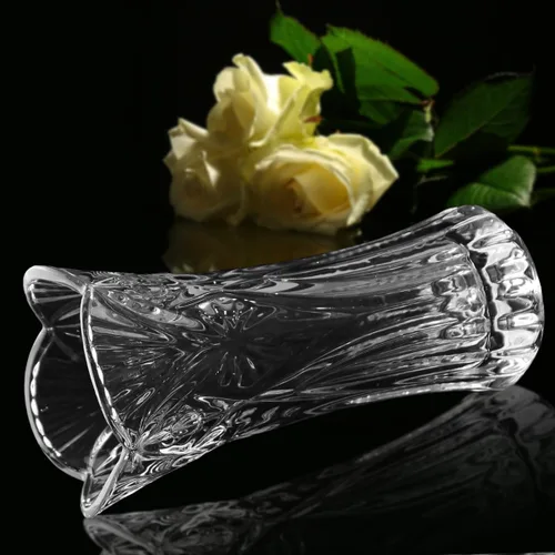 Miniatura 2 de CS - Jarrón de cristal de 12 pulgadas de alto, diseño de col, para flores y decoración. Bonita pieza brillante. Perfecto como regalo, adecuado