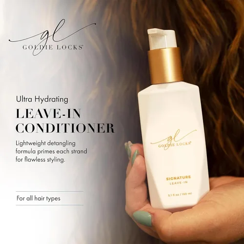 Miniatura 3 de Goldie Locks Acondicionador sin enjuague Signature – Hidrata y controla el encrespamiento – Hidratación diaria ligera – Seguro para extensiones