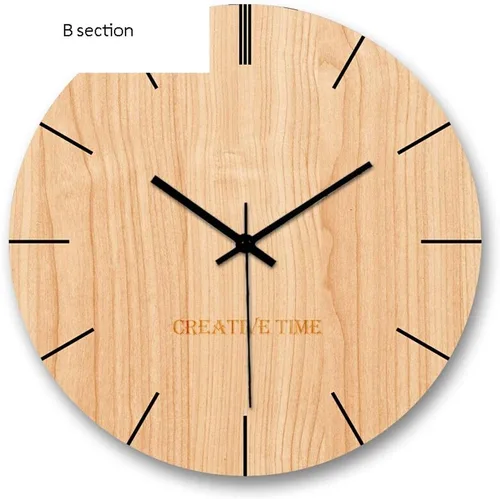 Miniatura 7 de Reloj de pared para sala de estar, reloj de pared de madera, reloj de cuarzo silencioso para el hogar, reloj de pared redondo para dormitorio