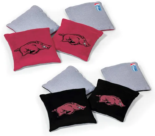 Miniatura 30 de Wild Sports - Puf de doble cara NCAA College de 8 unidades, bolsas de lanzamiento prémium para juego de cornhole, ideal para portones traseros