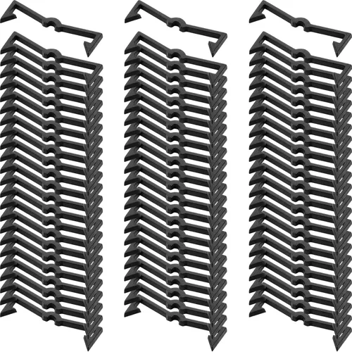 Miniatura 7 de Mudder Clips de gancho para tablero de clavijas, cerraduras de plástico negro, retenedores de gancho para tablero de clavijas, organizador