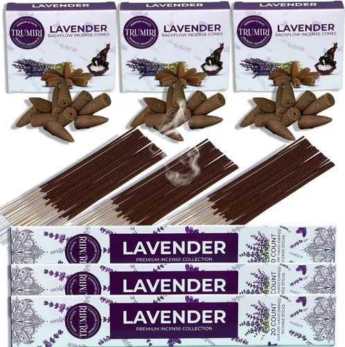 Miniatura 32 de Dragons Blood - Varillas de incienso y conos de reflujo para cascada, 60 varillas + 30 conos, paquete combinado de incienso en cascada Sangre