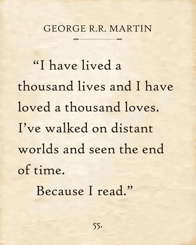 Miniatura 10 de Lone Star Art He vivido mil vidas – Cita de George R.R. Martin 11x14 Póster enmarcado, Arte literario para lectores, Impreso motivacional, Regalo