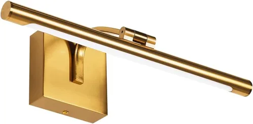 Luz de imagen para pared de 15.7 pulgadas, iluminación artística cableada para pinturas, latón dorado, 2800 K, luz de galería regulable con tubo de