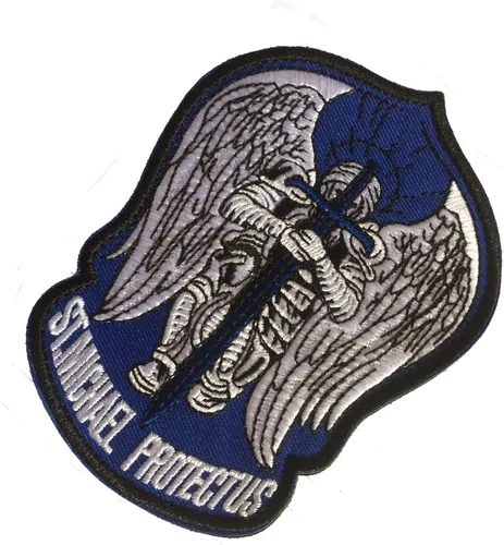 Miniatura 6 de St. Saint Michael Protect Us - Parche bordado de moral, parches tácticos militares para operador del ejército con cierres de gancho y bucle, 3.54 x