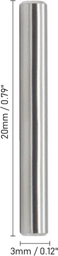 Miniatura 3 de 50 clavijas de 0.118 in de diámetro x 0.787 in de longitud 304 de acero inoxidable 304 clavijas de soporte de barra de metal elementos usados