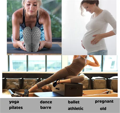 Miniatura 6 de Diu Life Calcetines de yoga con agarre para mujer, antideslizantes, pilates, entrenamiento, barra pura, ballet, danza, hospital