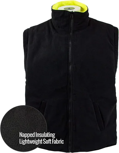 Miniatura 6 de NY Hi-Viz Workwear J8511/J8512 Ansi Class 3 - Chaqueta de seguridad de alta visibilidad con cremallera, bolsillo de PVC, parte inferior negra Lima