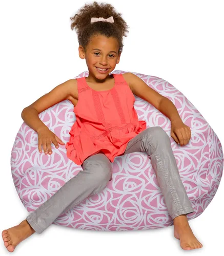 Miniatura 39 de Posh Creations - Sillón puff para niños, adolescentes y adultos, incluye funda extraíble y lavable a máquina, tamaño mediano de 27 pulgadas, lona