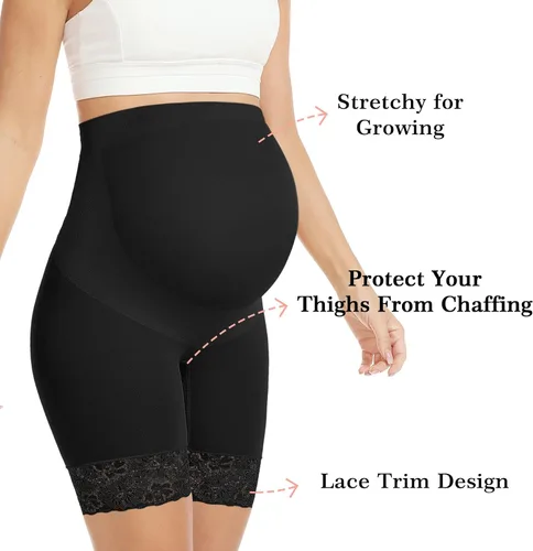 Miniatura 4 de Baby Bump" Lace Maternity Shapewear for Dress, Mid-Thigh Pregnancy Shapewear for Baby Shower Photoshoot