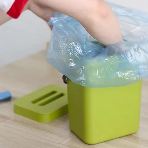 Miniatura 2 de Contenedor pequeño de compostaje de cocina de 3 litros, contenedor para encimera del hogar con tapa para compostador de basura (A)